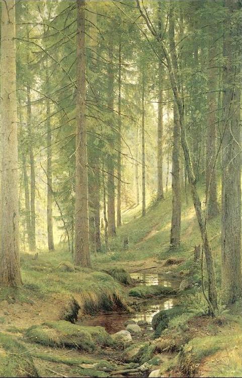 Ivan Shishkin Brook in a Forest